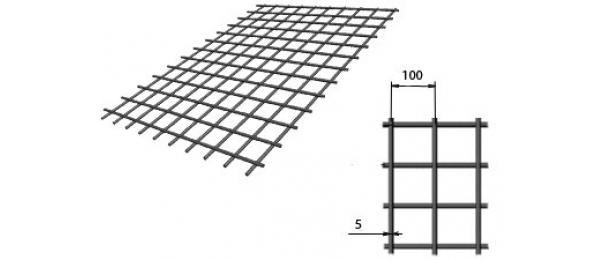 Сетка сварная (дорожная) 100х100х5мм 1,5х2м купить с доставкой в Новоклемово