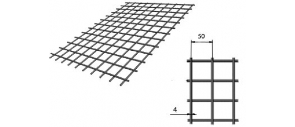 Сетка сварная (дорожная) 50х50х4мм 1х2м купить с доставкой в Новоклемово